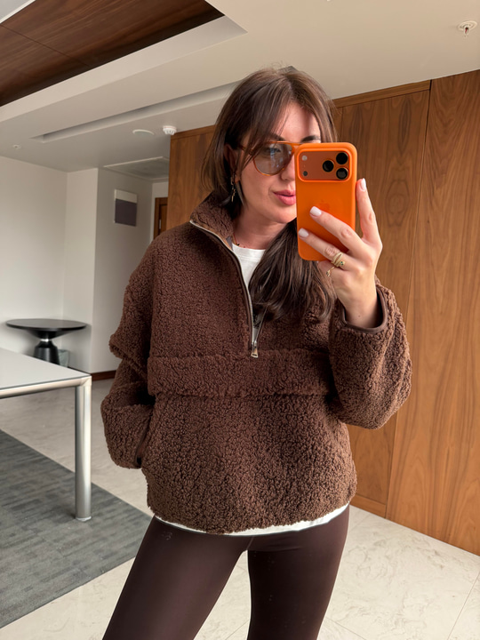 Orijinal Model, Acıkahve Teddy Sweat Mont