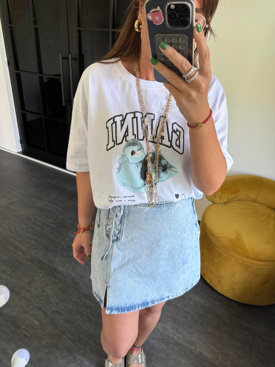 Ganni, Beyaz T-shirt