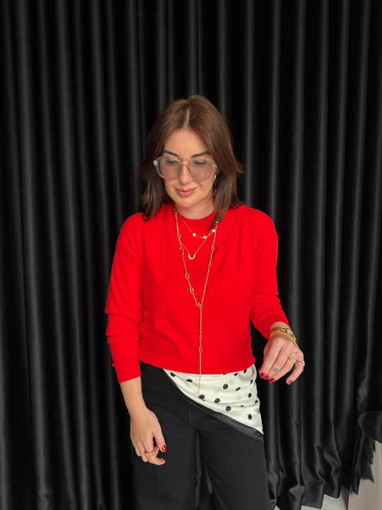 Orijinal Model , Kırmızı , İkili Triko Takım