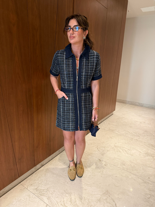 Orijinal Model Denim Tüvit Mix Elbise 