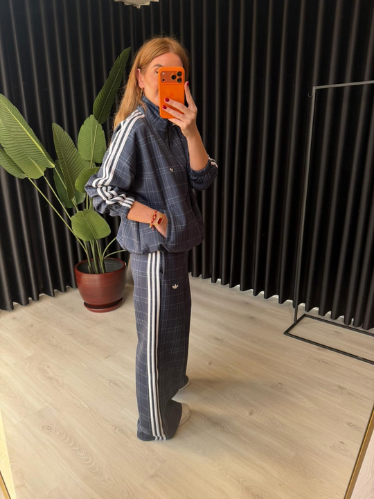 Orijinal Model Premium Lacivert Ekoseli Takım