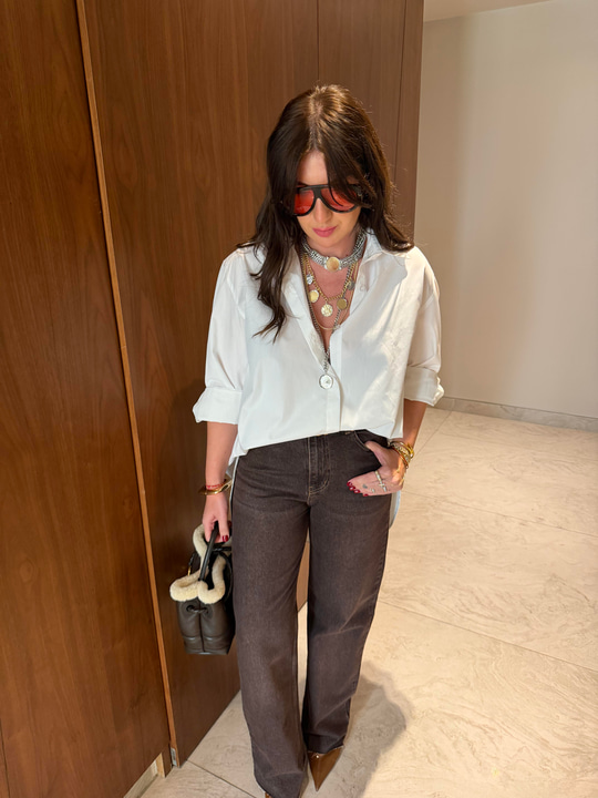 Oversize Beyaz , Poplin Gömlek