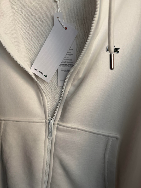 Orijinal Marka Önden Fermuarlı Ekru Sweatshirt