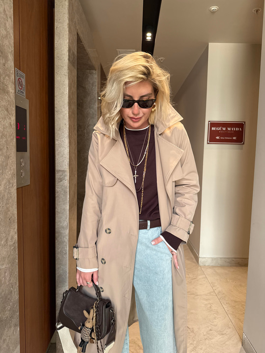 Orijinal Marka , Taba , Premium Trençkot