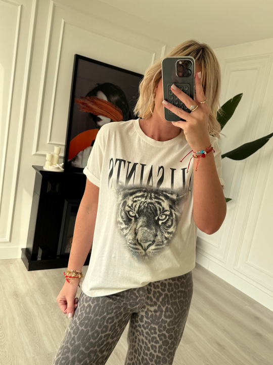 Orijinal Marka , Yazılı , Ekru Tshirt