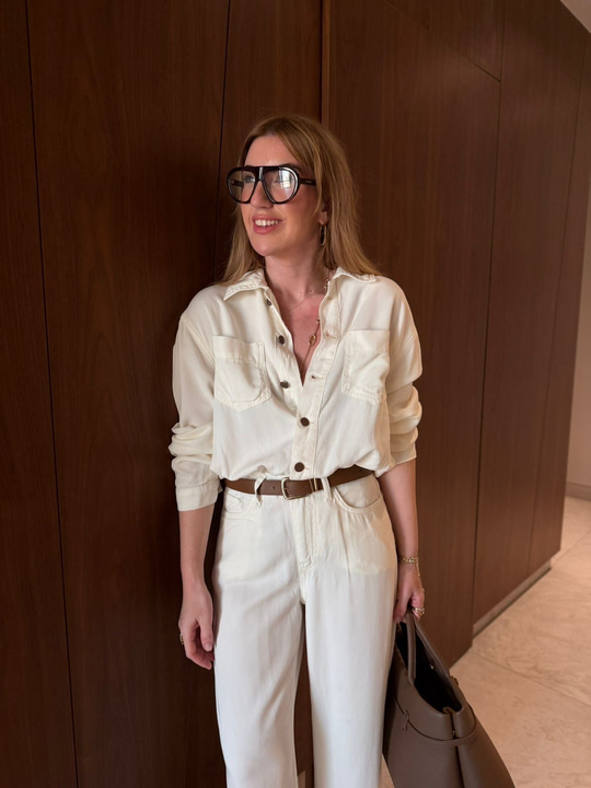 Kemerli , Yumuşacık , Tencel , Ekru Jean Tulum