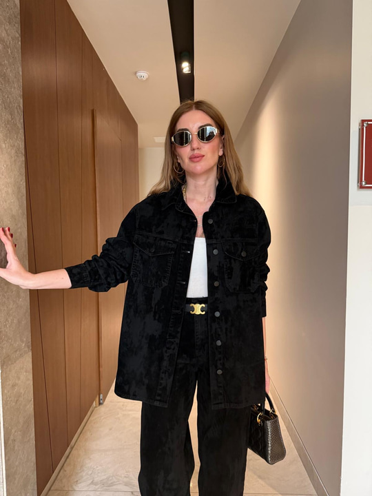 Orijinal Model , Premium , Siyah Süet Gömlek