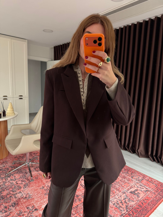 Orijinal Model , Acıkahve , Premium Tasarım Ceket