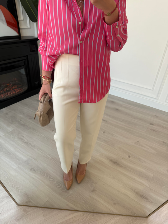 Açık Bej , Likralı , Flato Pantolon