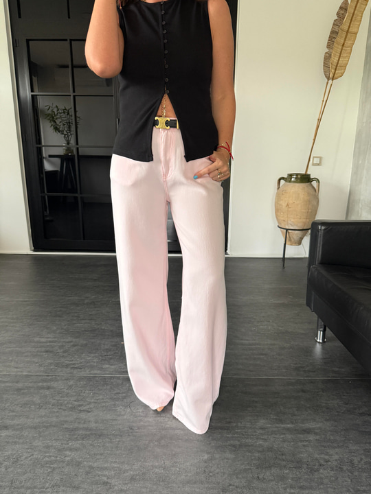 Pudra Pembe , Tencel Palazzo Jean
