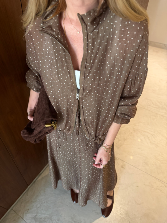 Kolları & Beli Lastikli , Acıkahve , Premium Puantiyeli Takım