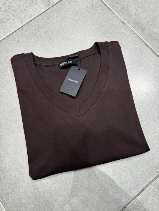 Orijinal Marka , Acı Kahve , %100 Coton , V Yaka Tshirt