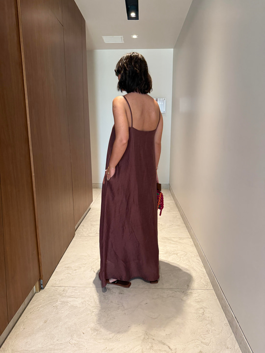 Orijinal Model , Premium Keten , Askılı Elbise 