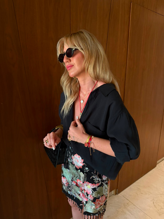 Siyah , Tencel , Oversize Gömlek