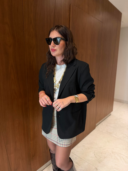 Standart Beden , Siyah Blazer Ceket