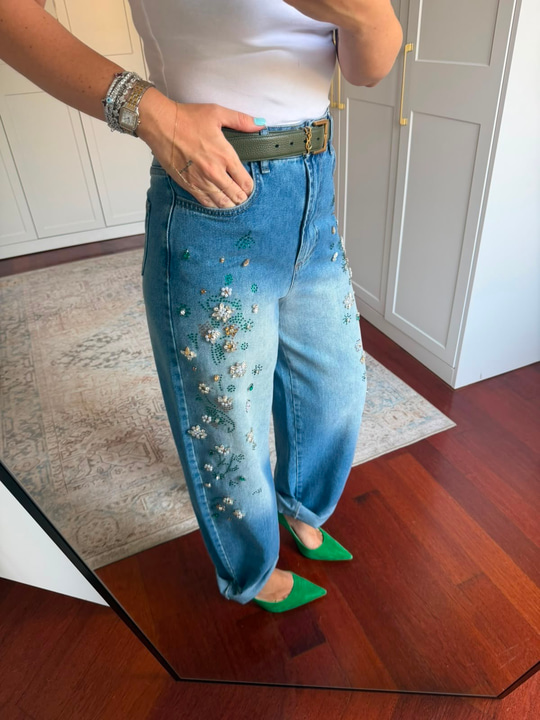 Orijinal Model , Taş İşlemeli , Premium Jean Pantolon