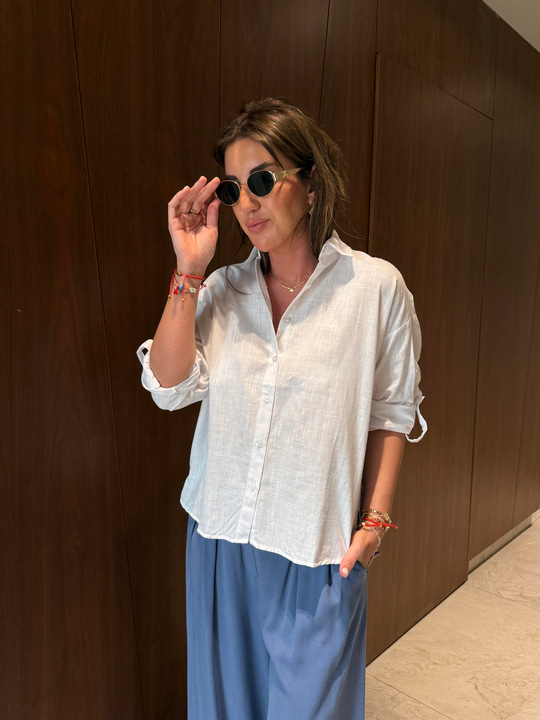 Arkası Tencel , Çiçek Desenli , Poplin Gömlek