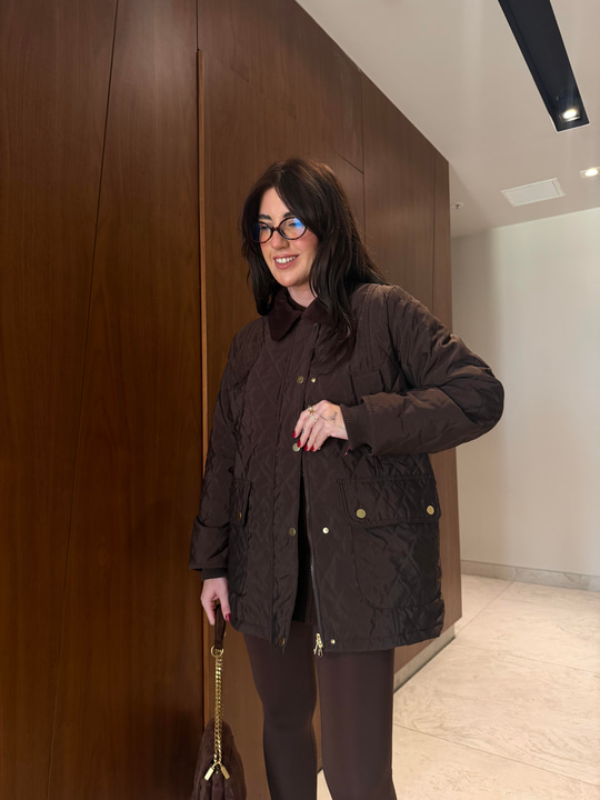 Orijinal Model , Kadife Yaka , Acıkahve , Kapitone Mont