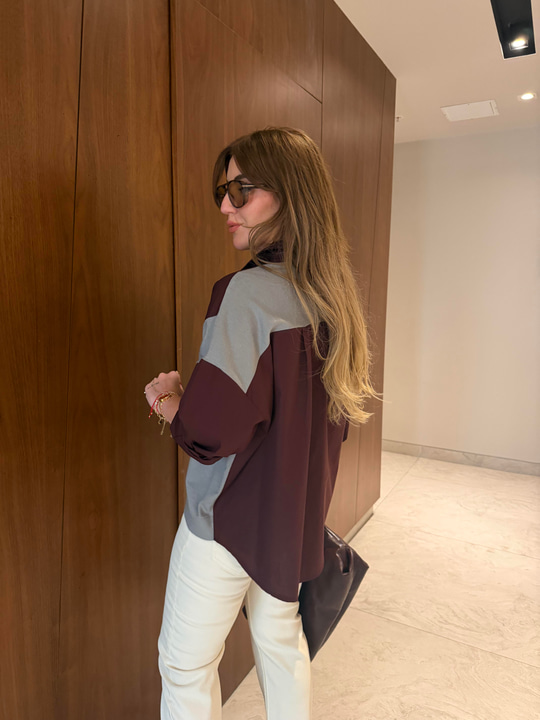 Orijinal Model , Triko Garnili , Taş İşlemeli , Tasarım Bordo Gömlek