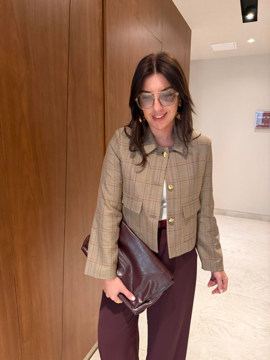 Orijinal Model , Bordo & Kahve Ekoseli , Gold Düğmeli Ceket