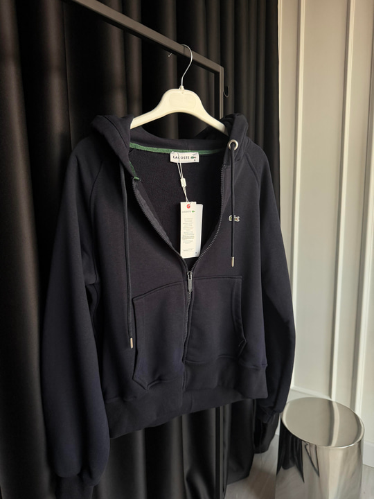 Orijinal Marka Önden Fermuarlı Lacivert Sweatshirt