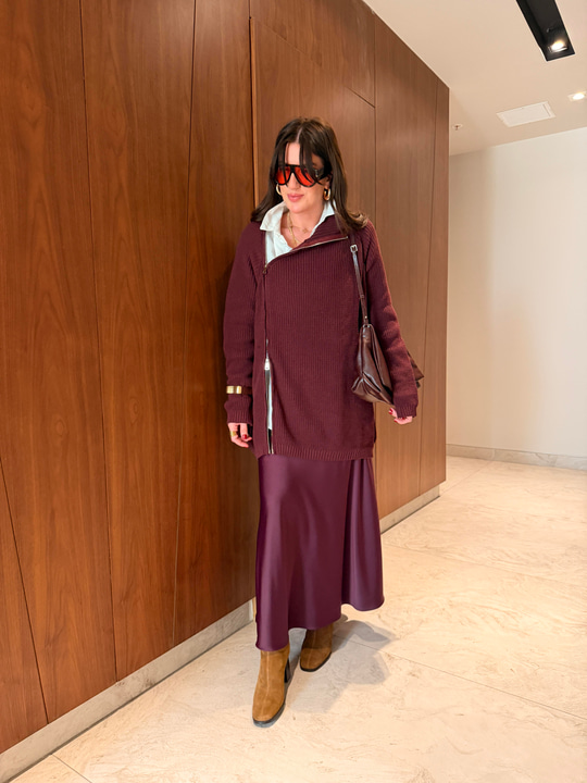 Maxi Boy , Mürdüm Saten Etek