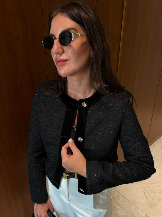 Orijinal Marka , Gold Düğmeli , Parıltılı Tüvit Ceket