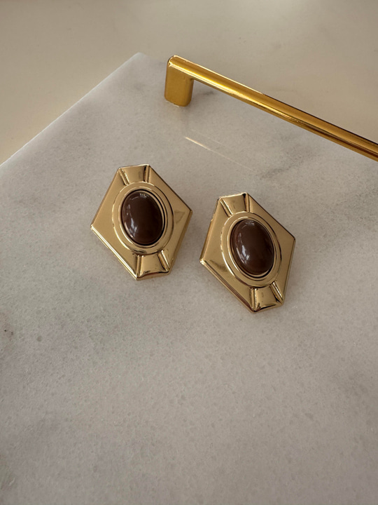 Mng Model , Gold & Acıkahve Küpe