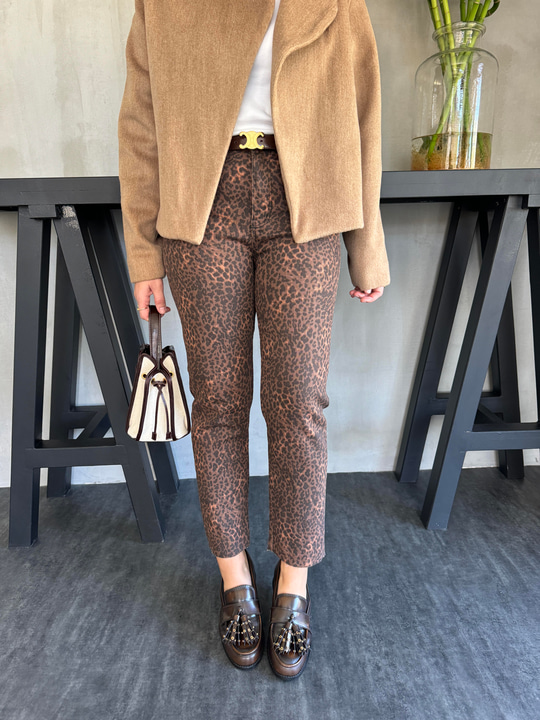 Orijinal Marka , Acı Kahve Leopar Desenli , Likralı Jean