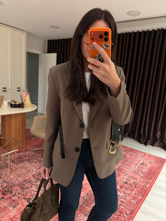 Cüzdan Kemerli , Haki , Blazer Ceket