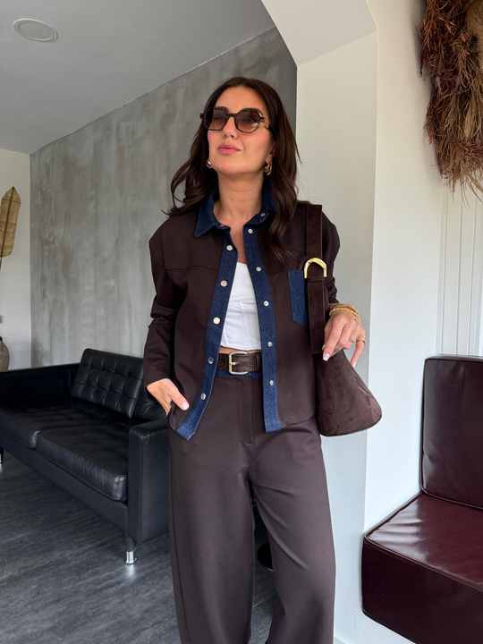 Orijinal Model , Jean Detaylı , Acı Kahve , Premium Takım