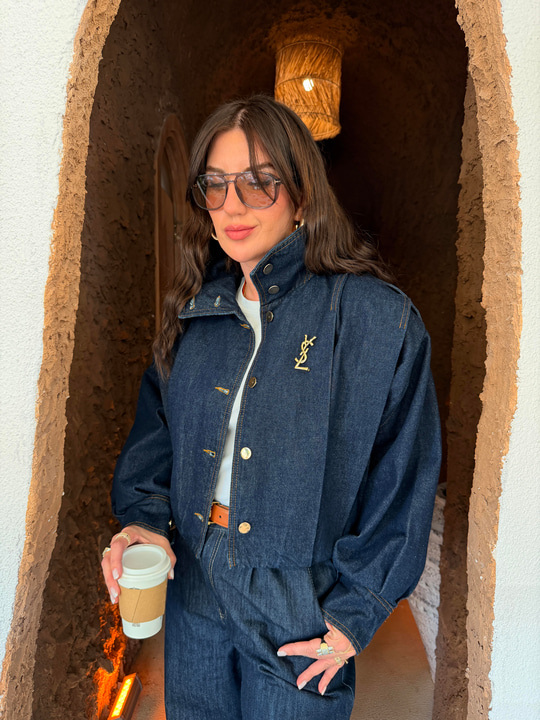 Premium , Tasarım , Bomber Jean Ceket