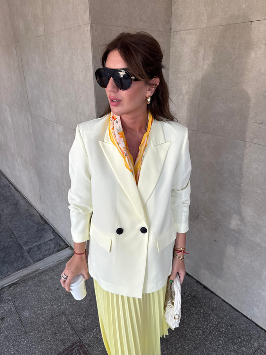 Tereyağ Sarısı , Premium Blazer Ceket
