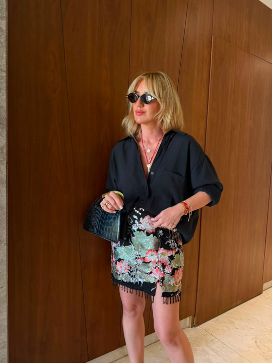 Siyah , Tencel , Oversize Gömlek