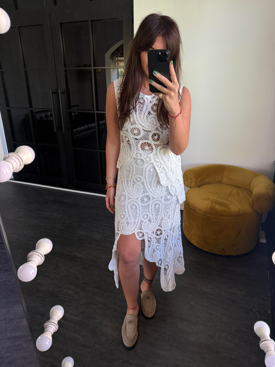 Komple Dantel, İçi Astarlı Etek, Bluz Premium Takım