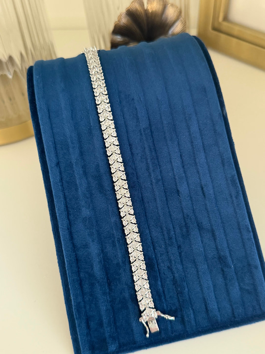 Balıksırtı Zirkon Taşlı, Premium Bileklik