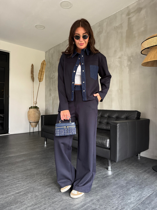 Orijinal Model , Jean Detaylı , Lacivert , Premium Takım