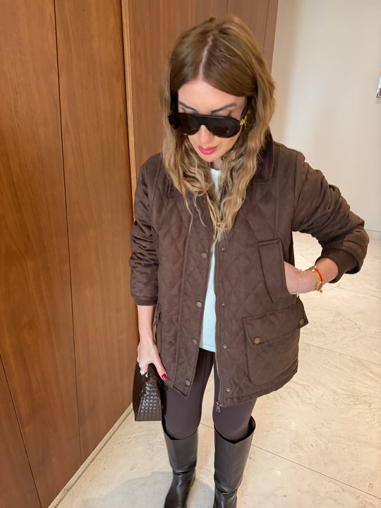 Orijinal Model , Kadife Yaka , Acıkahve , Süet , Kapitone Mont
