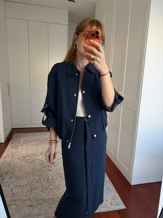 Premium Kalite , Bomber Ceket & Etek , Lacivert Takım