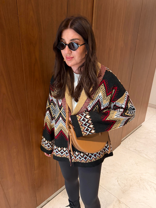 Orijinal Marka , Zigzag Desenli , Triko Hırka