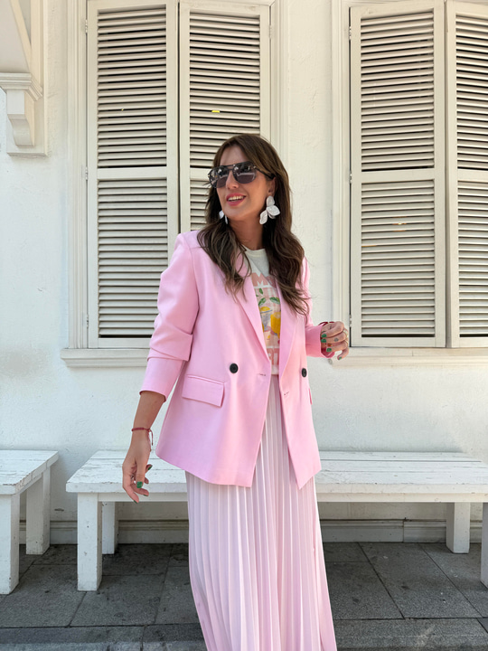 Pembe , Premium Blazer Ceket