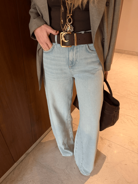 Orijinal Marka , Buz Mavisi , Paça Detaylı , Tencel Jean