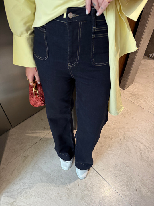 Orijinal Marka , Önden Cepli , Komple Likralı , Lacivert Jean