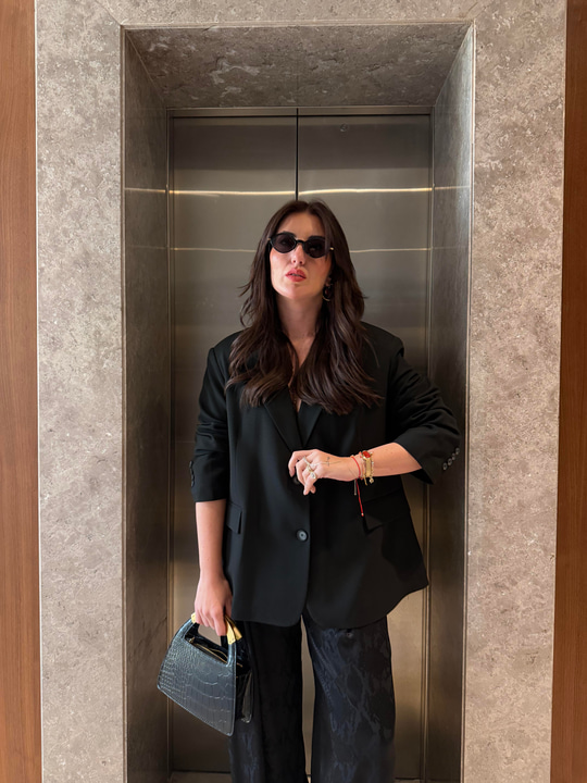 Siyah , Oversize , Premium Blazer Ceket