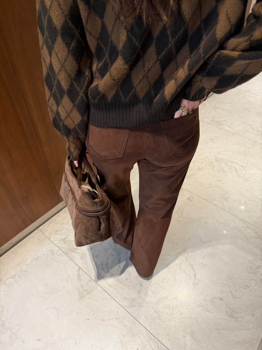 Premium , Acı Kahve , Süet Palazzo Pantolon