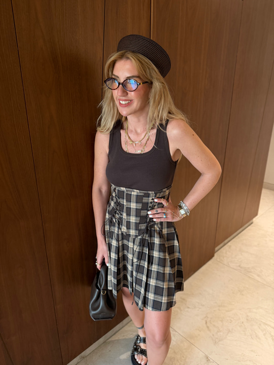 Orijinal Model , Korsajlı Bluz & Şortlu Etek Takım