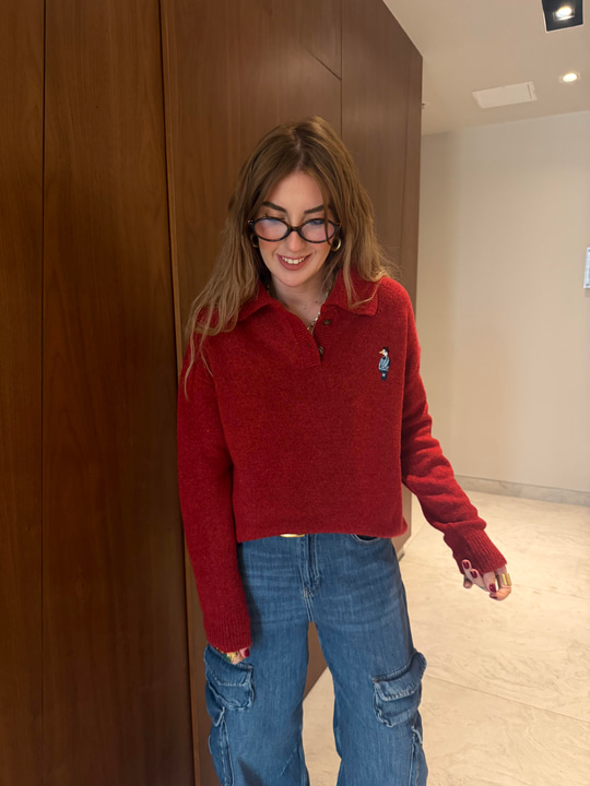 Orijinal Model , Polo Yaka , Ördek İşlemeli , Yumuşacık , Kırmzı Triko