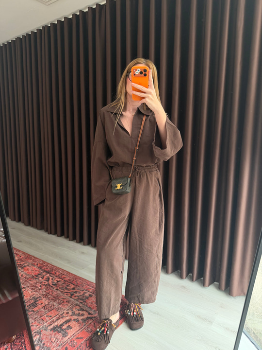 COS Model V Yaka Acıkahve Takım