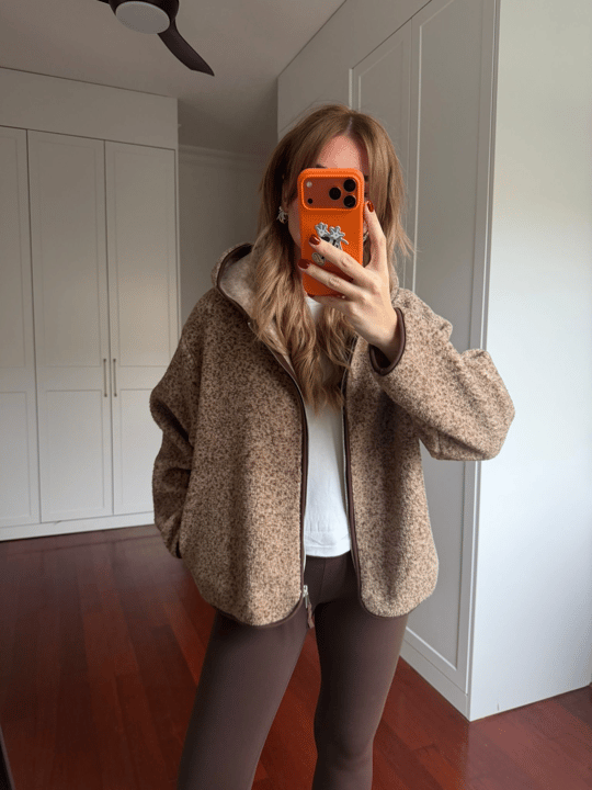 Orijinal Model , Biyeli , Kapüşonlu , Kahverengi Teddy Mont