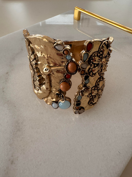 Orijinal Model , Döküm , Renkli Doğal Taşlı , Vintage Bileklik
